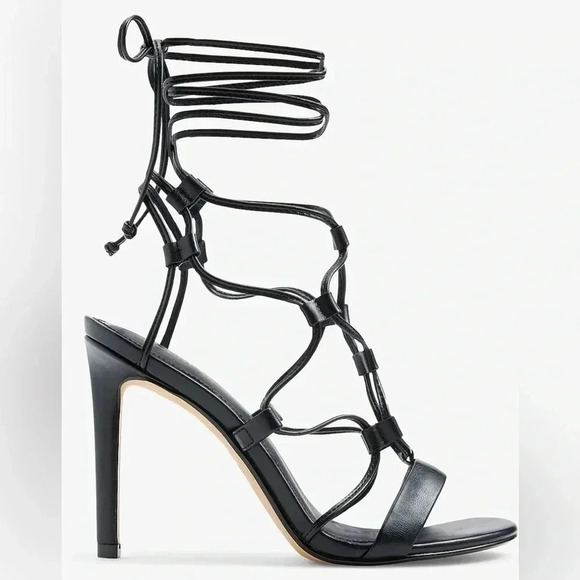 Express Tie Up Gladiator Heeled Sandals Size 10 - Picture 1 of 4